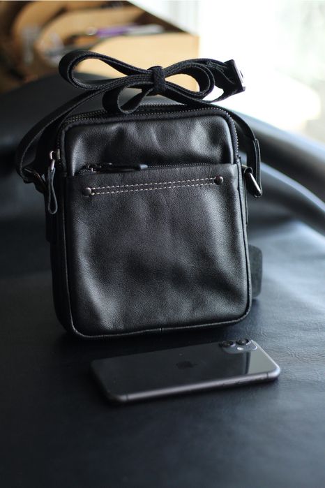 Сумка з натуральної шкіри чоловіча через плече. Барсетка шкіряна