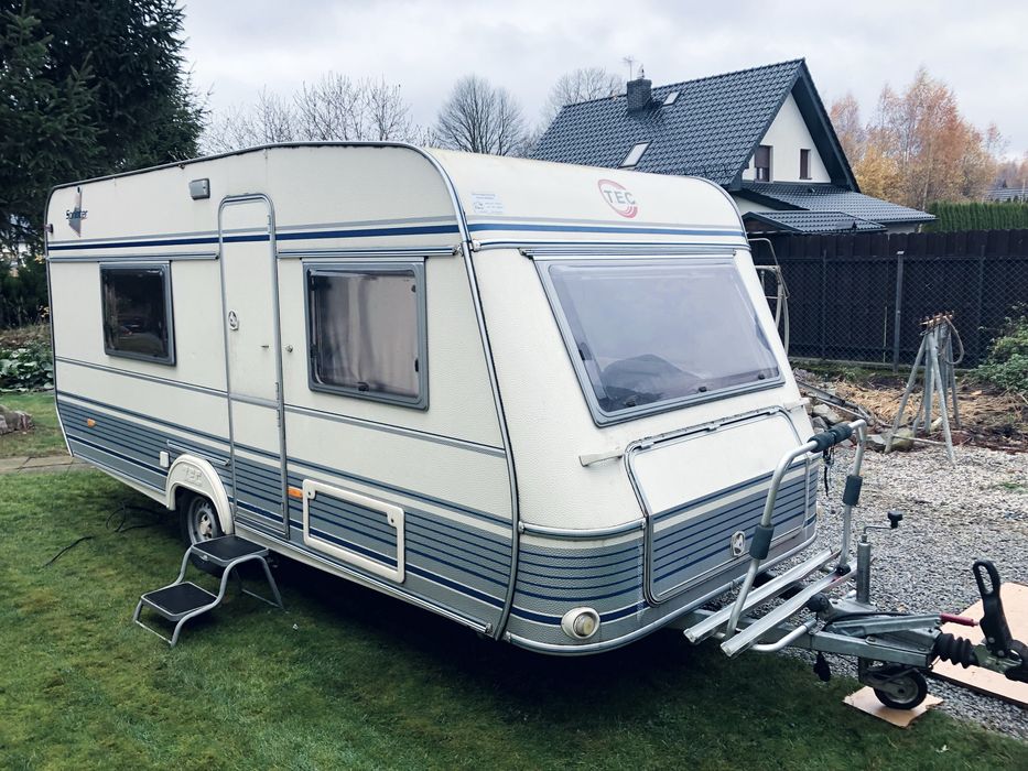 Przyczepa kenpingowa TEC z moverem i namiotem