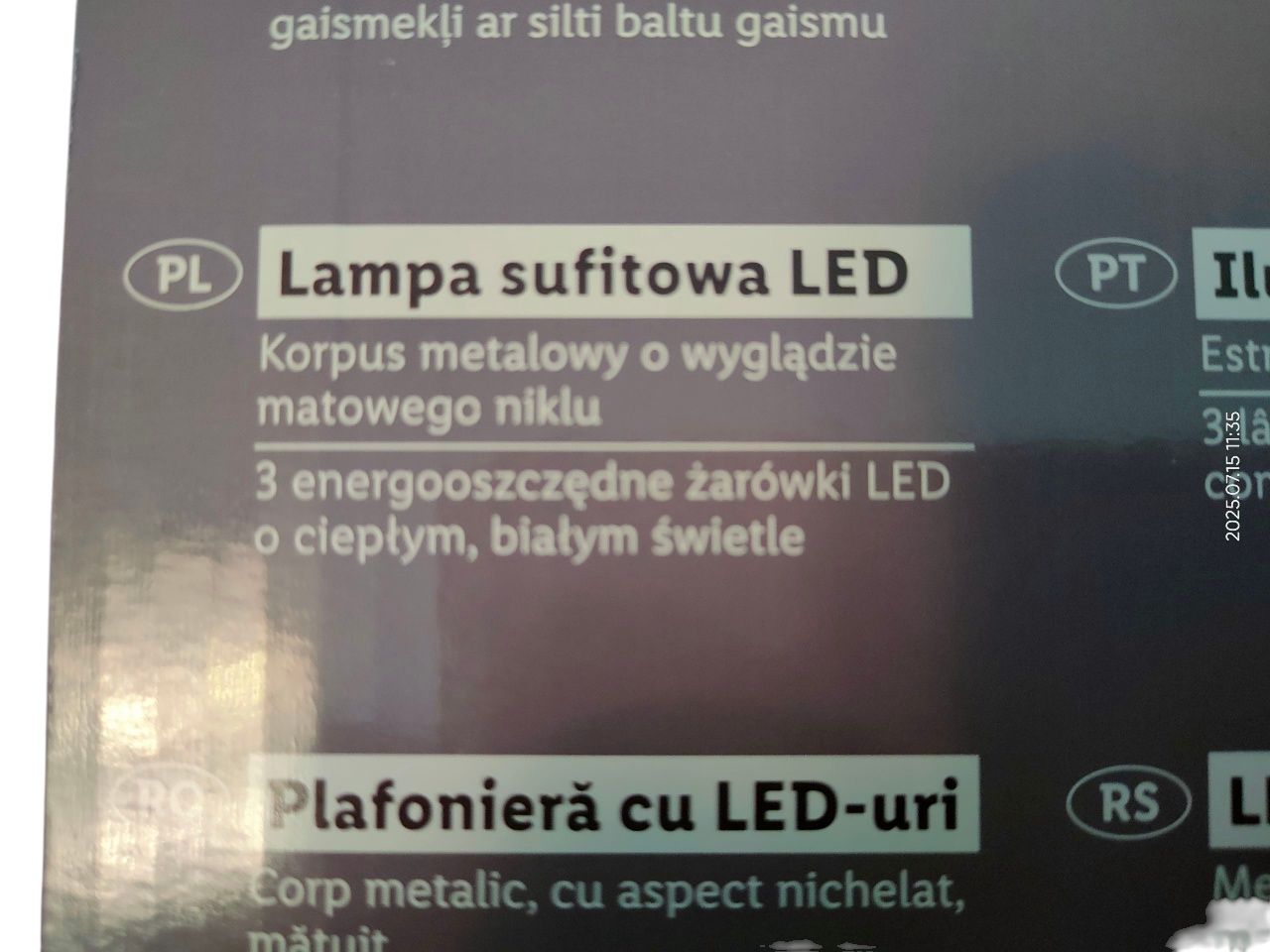 Lampa sufitowa led