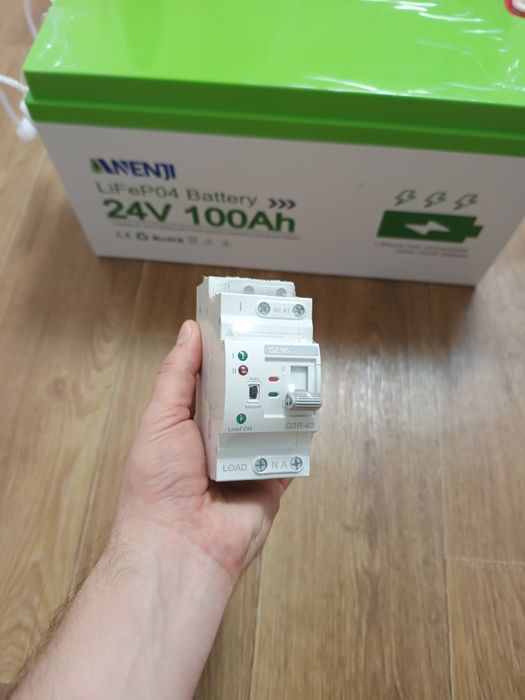Комплект резервного живлення Anenji 24v 4.2kWt 100Ah 2.52kWt/h АВР gey