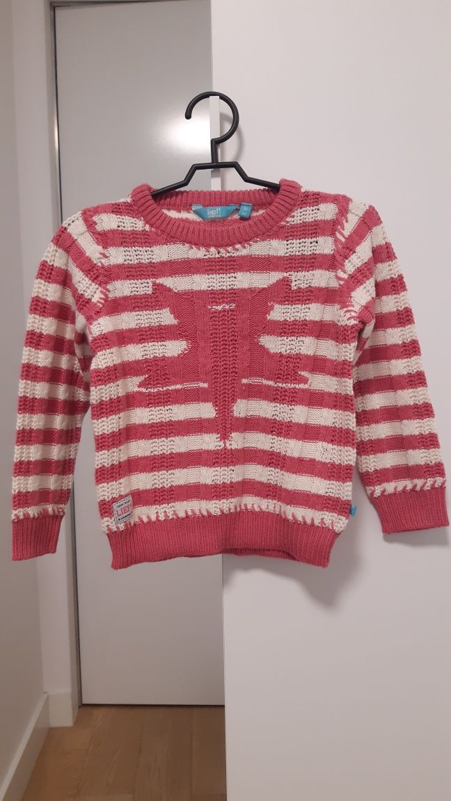 SMYK Lief Różowy Sweter Dziewczęcy r. 92