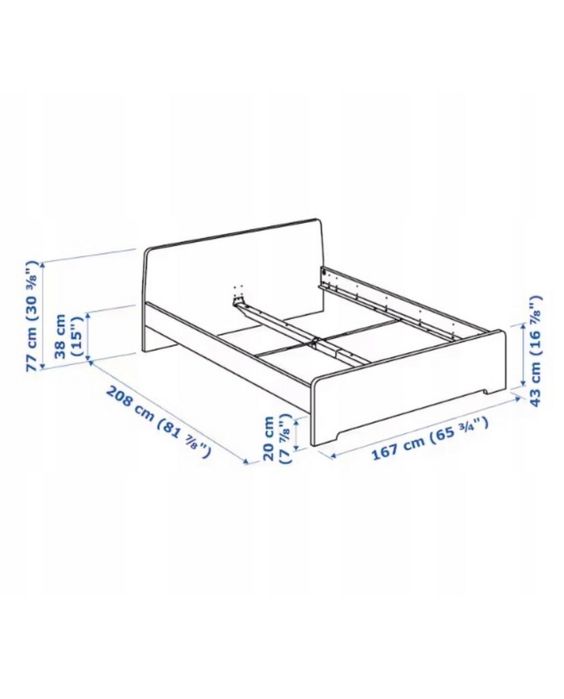 Łóżko Ikea dwuosobowe