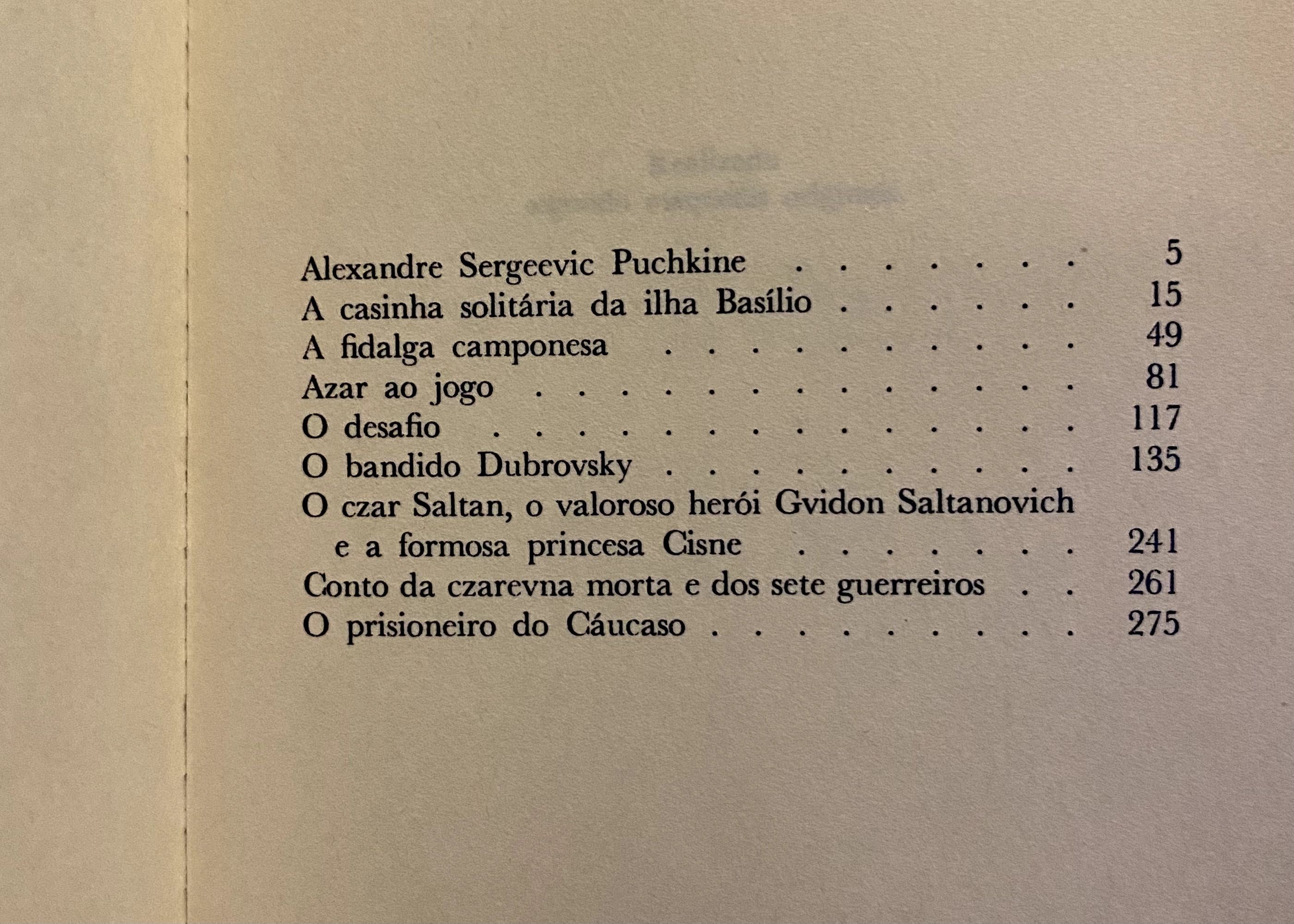 Contos Breves de Alexandre Puchkine