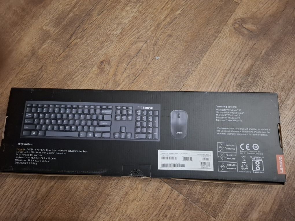 Zestaw klawiatura + mysz Lenovo 100 Wireless Combo (GX30L6630