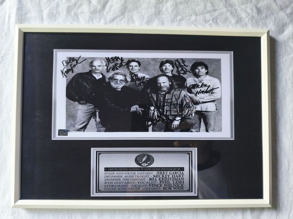 Moldura Band The Grateful Dead com Autógrafos (A4)
