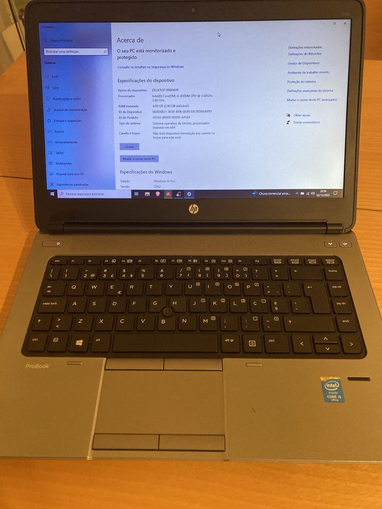 HP Probook Intel I5 4GB Ram 320GB SSD