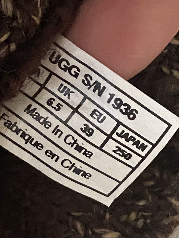 Ugg kozaki botki brązowe 39 wełna skóra naturlana