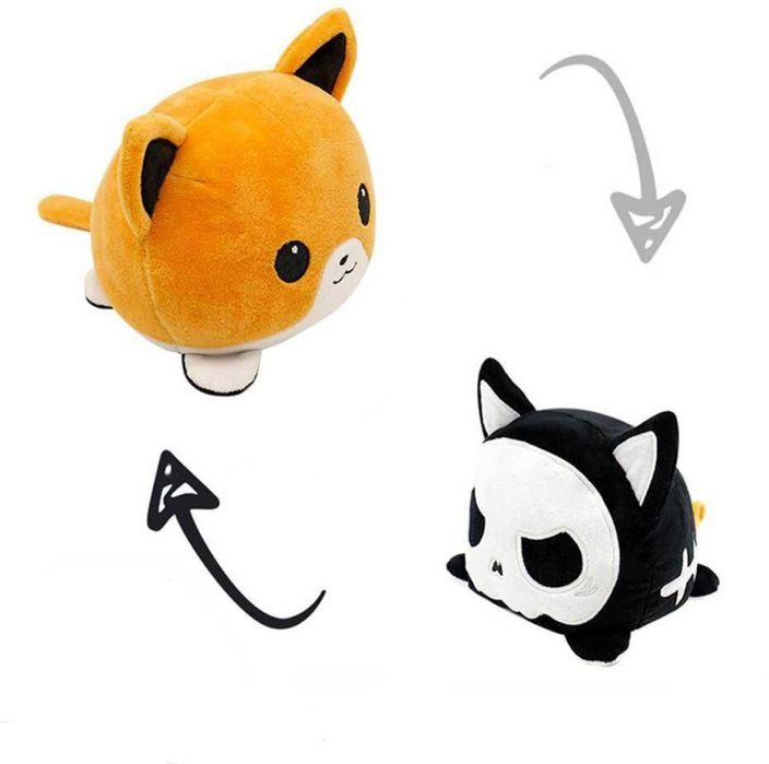 Двостороння м'яка іграшка-вивертайка кіт