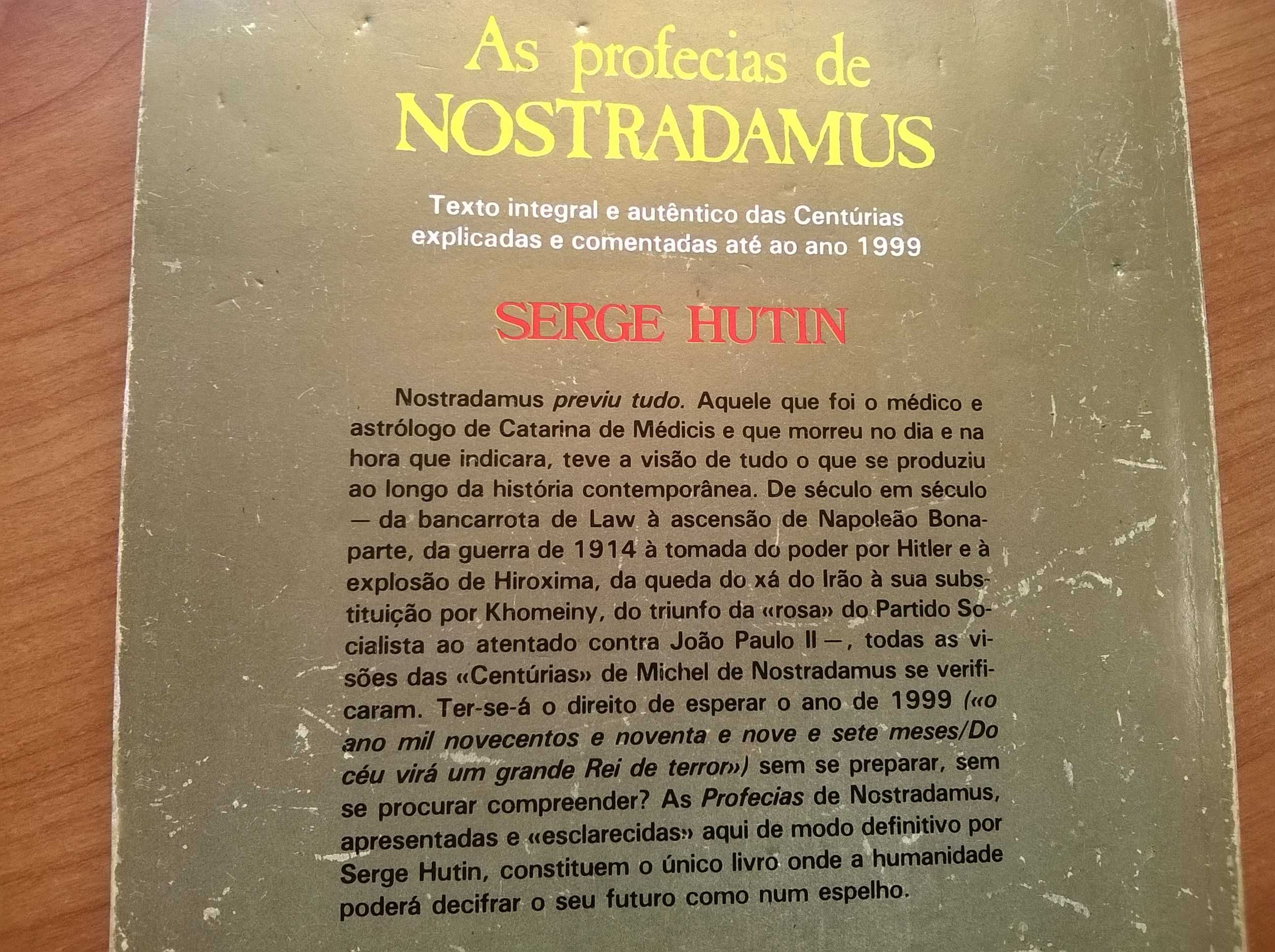 As Profecias de Nostradamus - Serge Hutin (portes grátis)