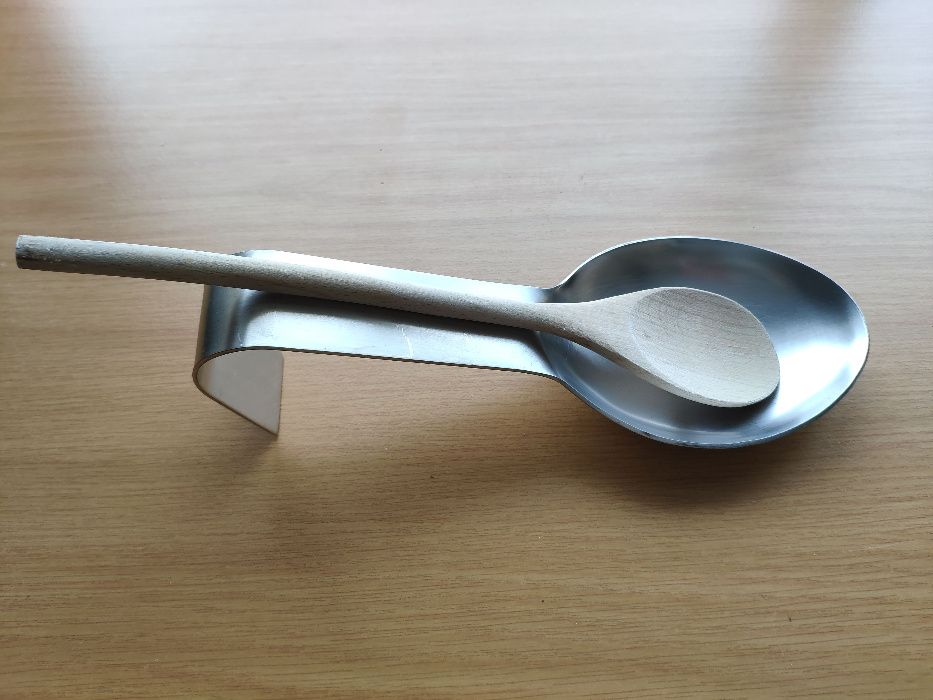 Porta ou pousa colheres em inox