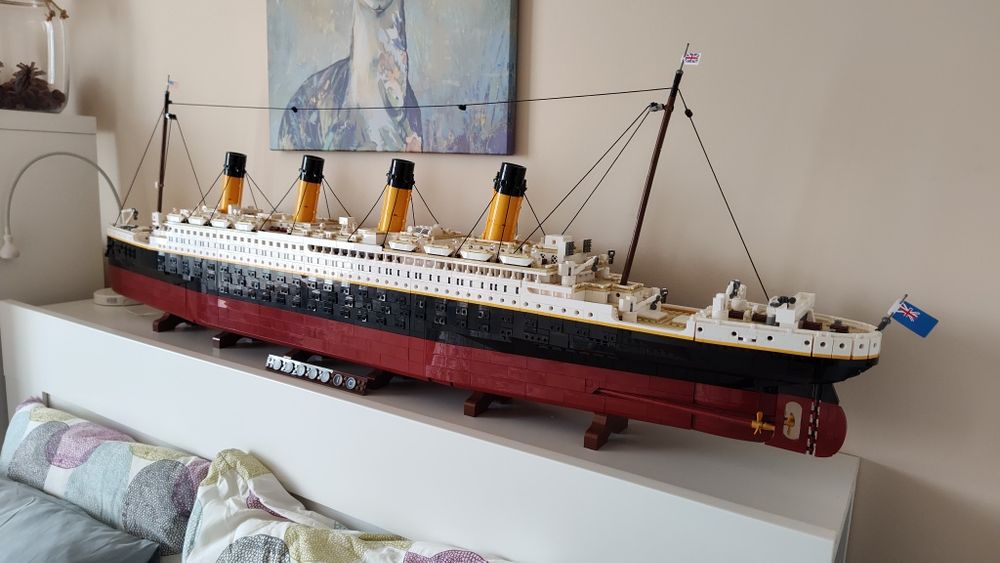 Titanic z klocków (lepin, jie star)
