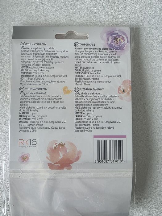 Etui na tampony fioletowe nowe
