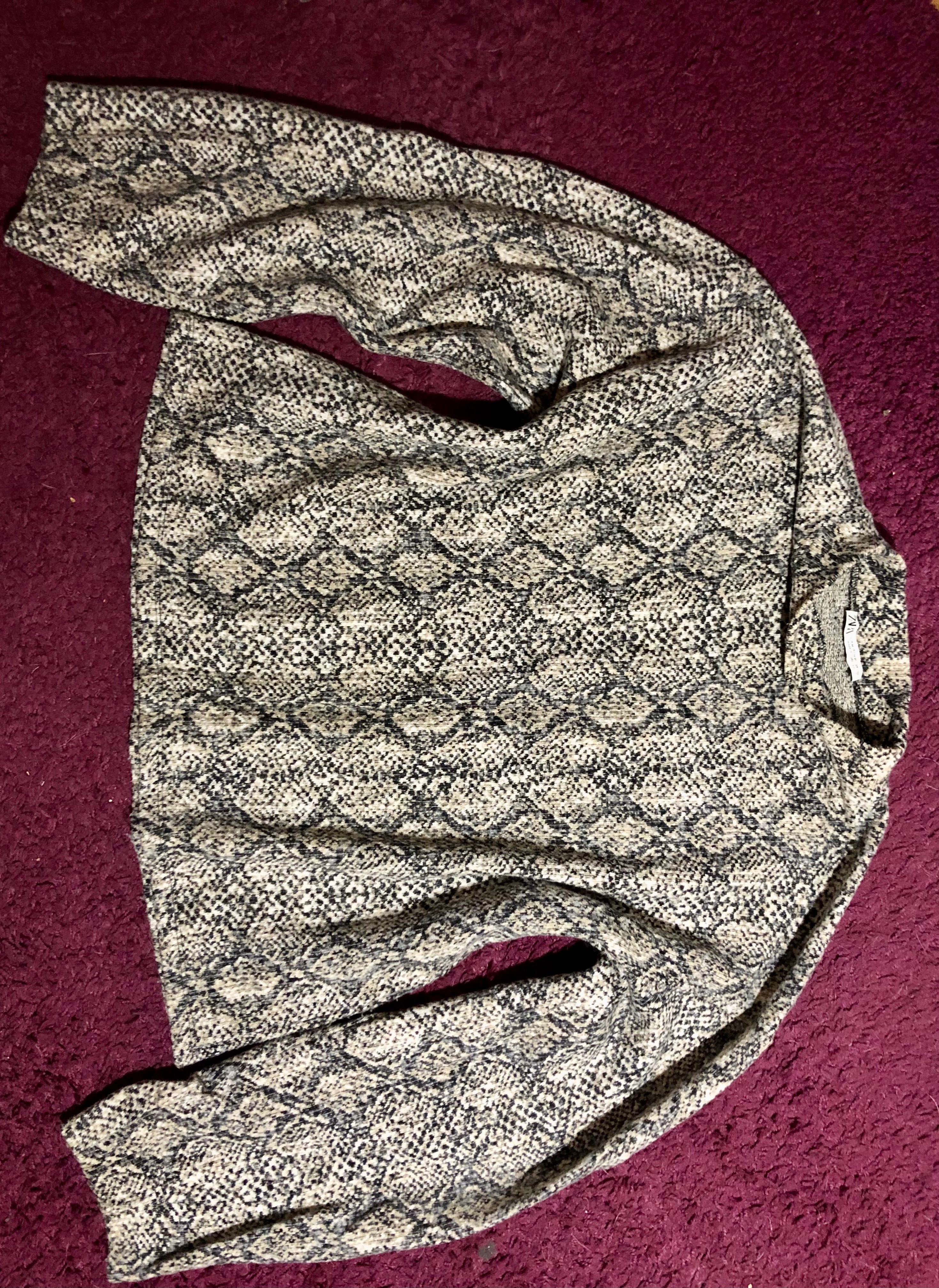 Zara wezowy wzor sweter cardigan 38 M