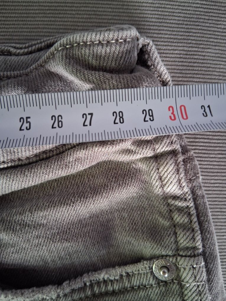 Zara szare spodnie jeansowe dziewczęce r. 134