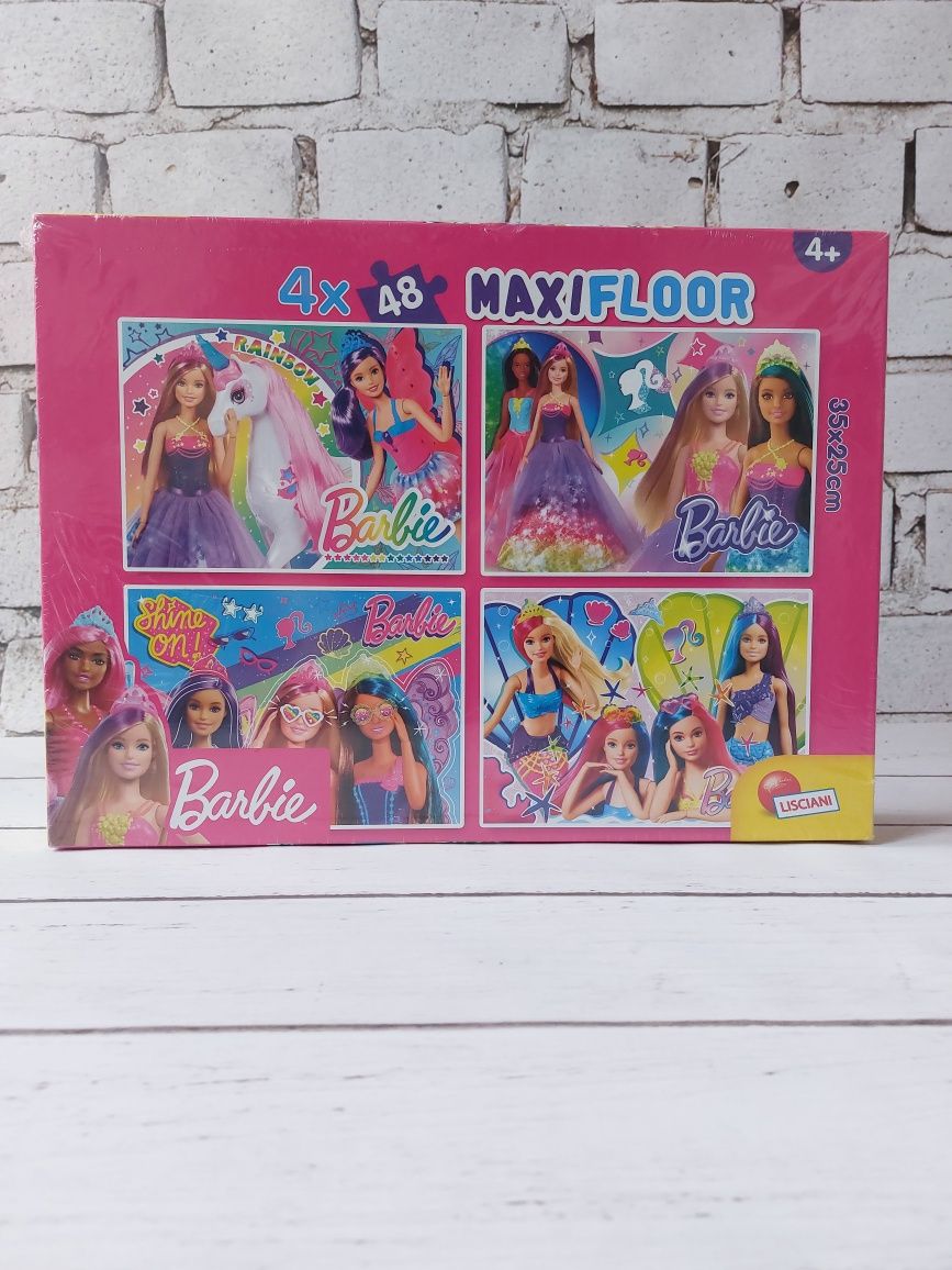 Puzzle 4x48 Barbie Lisciani MaxiFloor nowe prezent