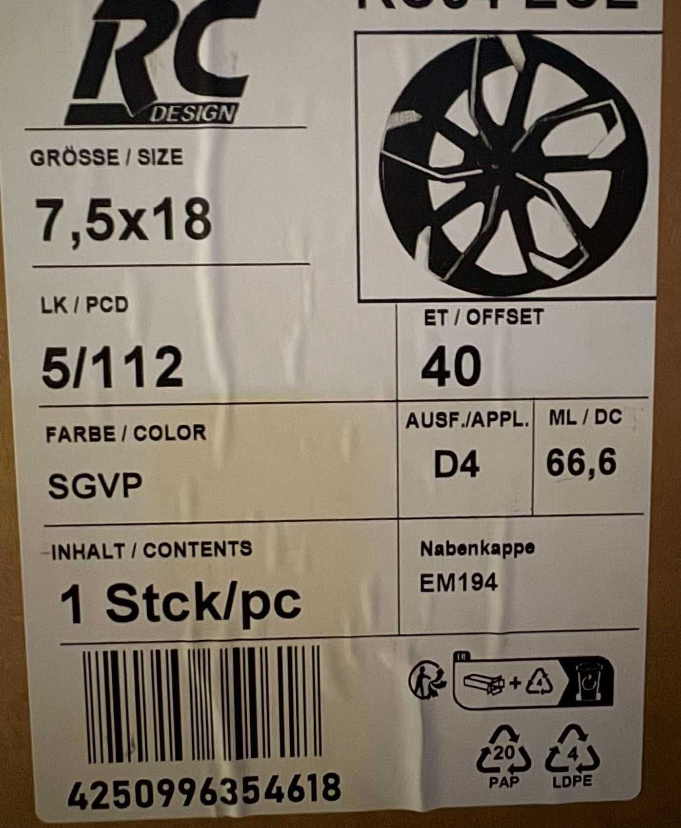 Alufelgi 5x112 r18 AUDI NOWE A4 B5 B6 B7 B8 B9 A6 C5 C6 C7 A3 Q3 208#