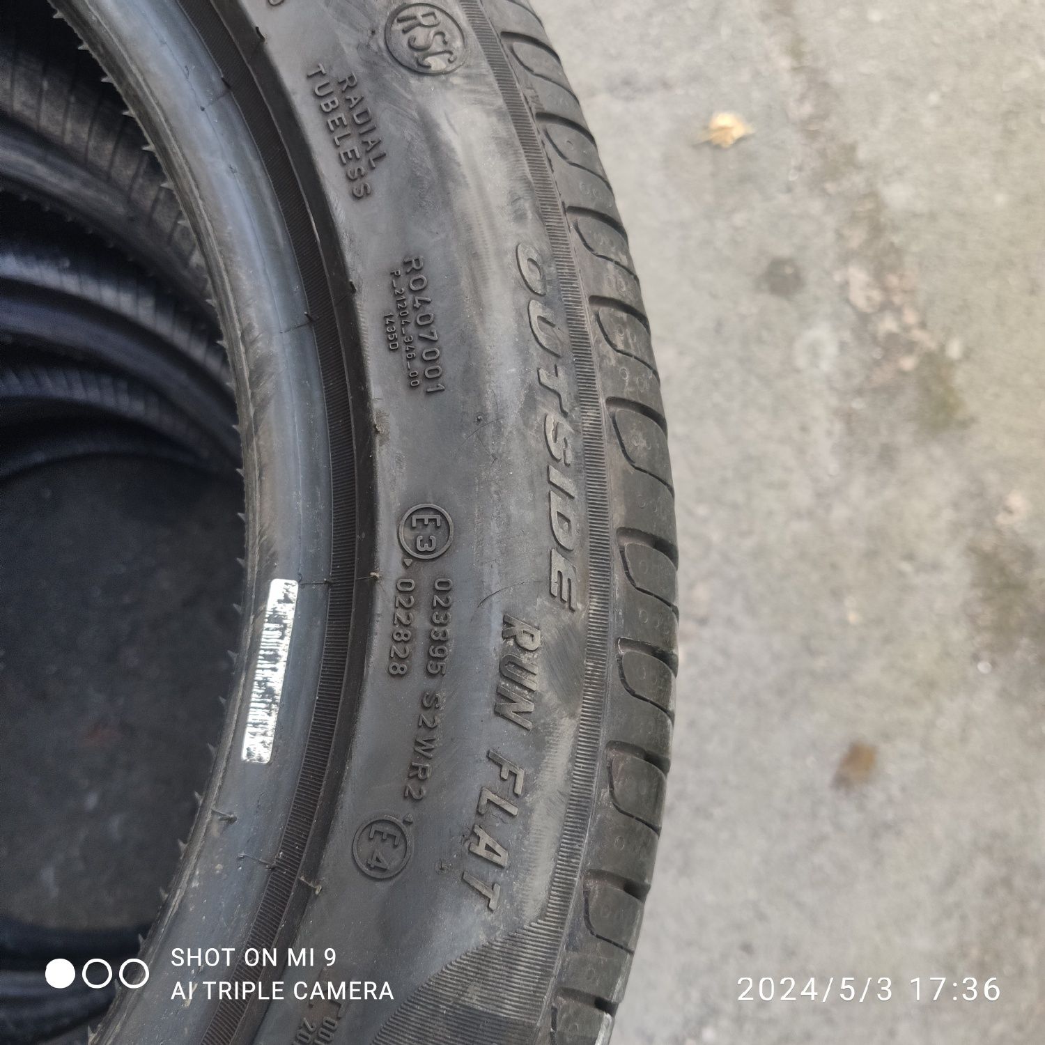 pirelli cinturato p7 run flat 205-55-17