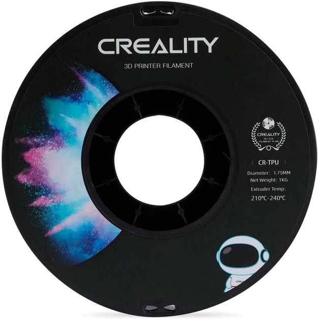 TPU-пластик Creality Filament для 3D принтера 1.75 мм 1 кг Чорний