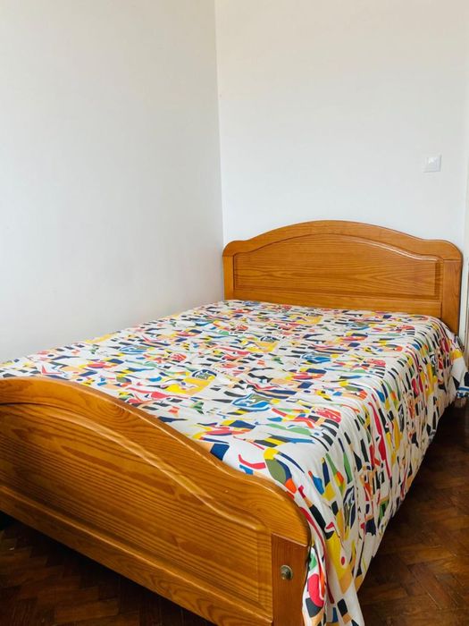 Cama Casal Madeira Maciça