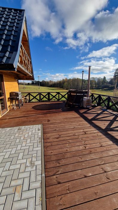 Domek z sauną balią i basenem