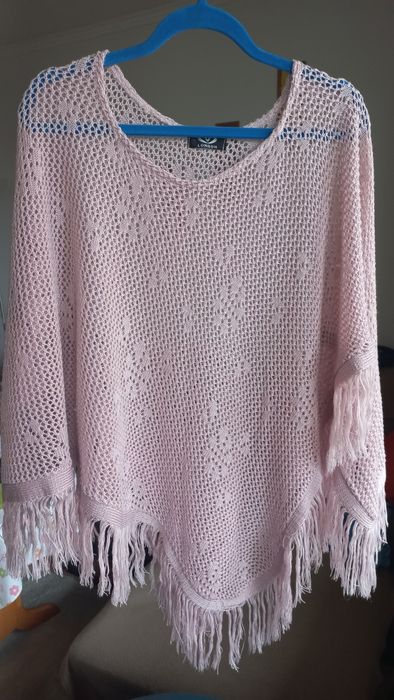 Ponczo narzutka kardigan