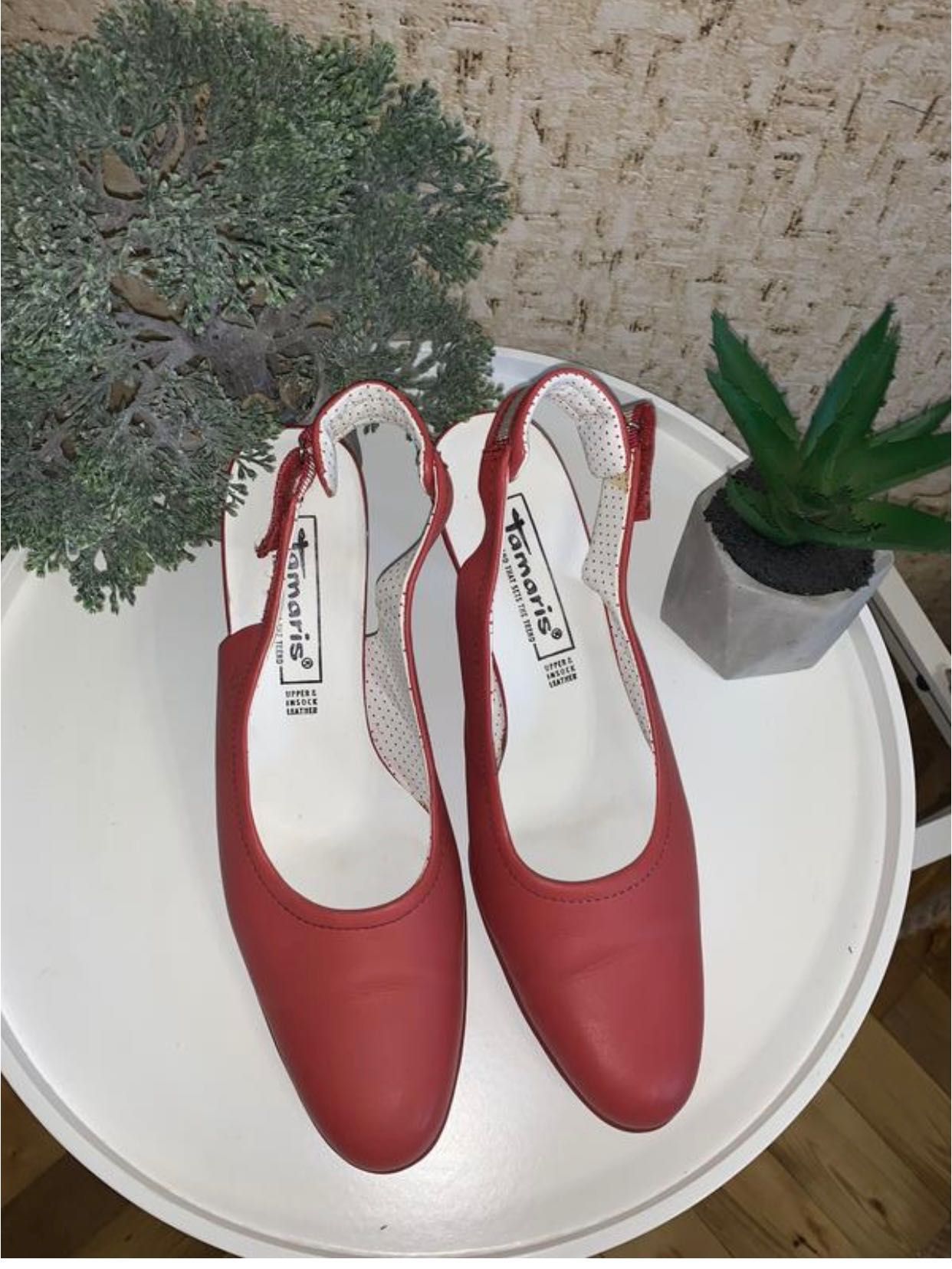 Tamaris slingback туфлі слінгбеки шкіра