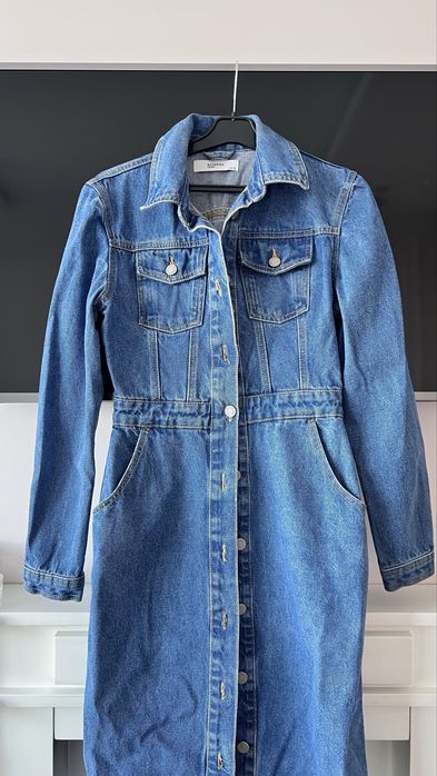 Джинсовое платье (сарафан) с денима не zara, reserved