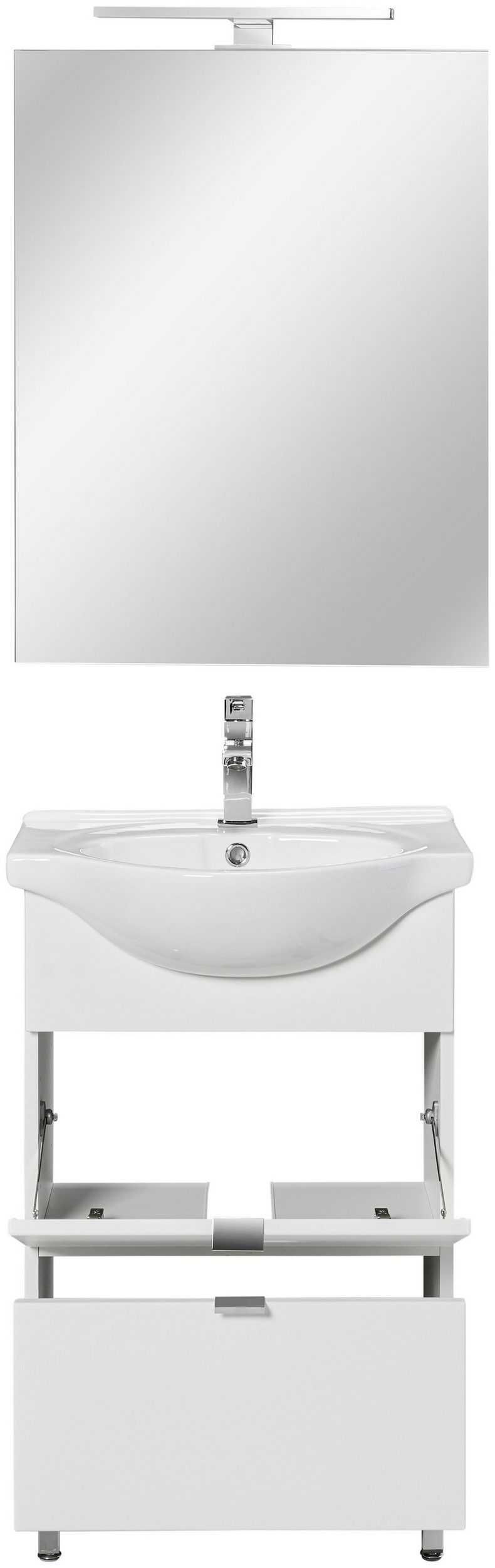 Szafka łazienkowa z umywalką lampą led i lustrem ZESTAW NOWA! 55x33cm