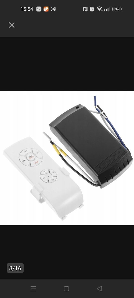 Inteligentny Sterownik wentylatora lampy 3 biegi iFAN Pilot WiFi TUYA