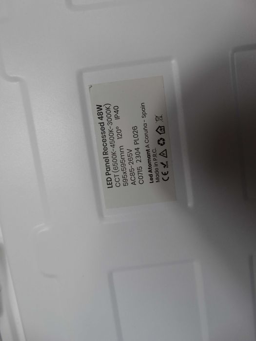 Panel LED Slim 60 x 60 cm. 40 W