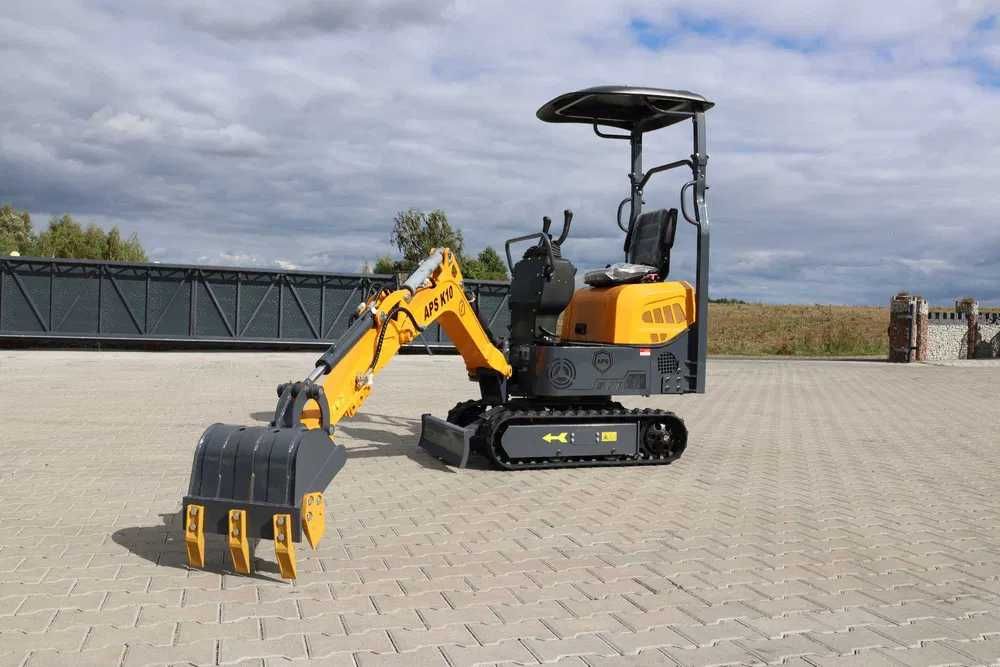 Minikoparka 1t APS K10 2025 mini koparka ramię skrętne NOWA,dostępna