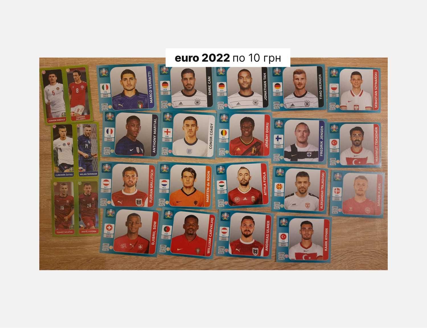 Стікери Panini FIFA 365 23-24, EURO 2020, Premier League, World Cup 22