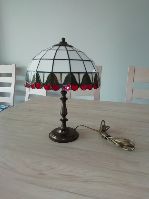 Lampa witrażowa stołowa gabinet salon sypialnia