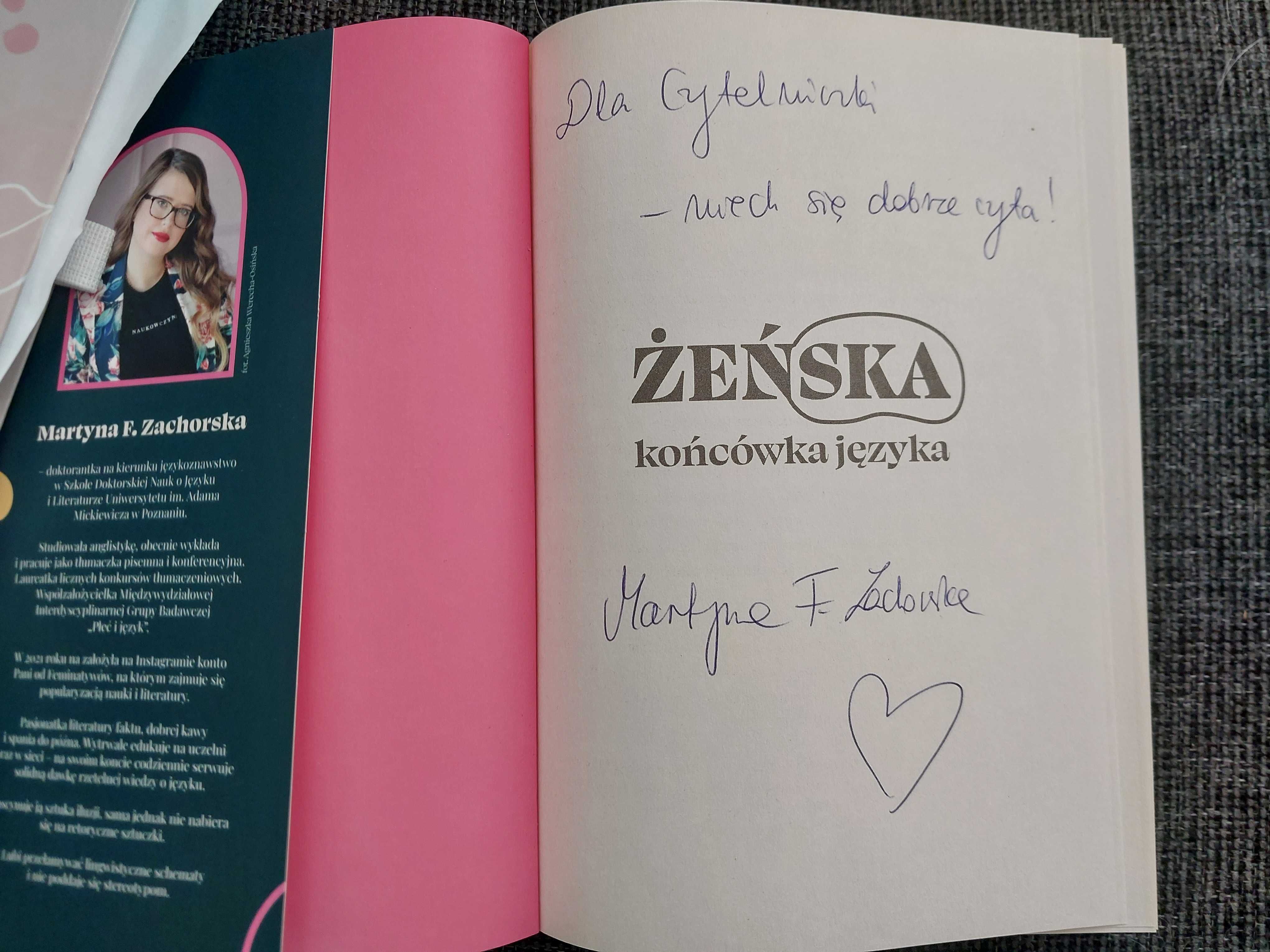 Martyna Zachorska - Żeńska końcówka języka - nowa z autografem