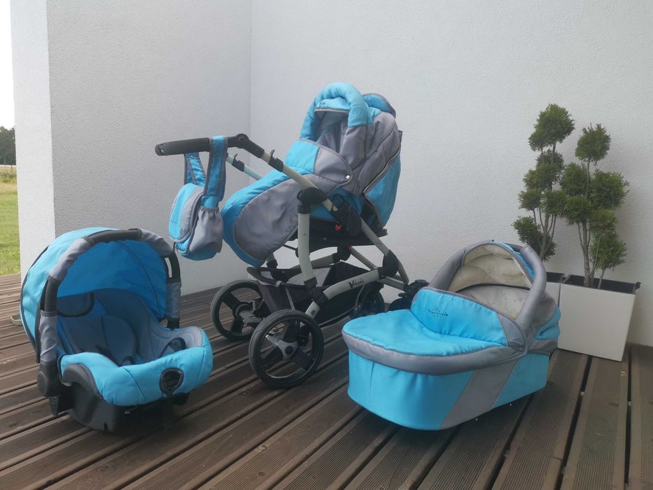 Wózek dziecięcy 3w1 spacerówka, gondola, nosidełko