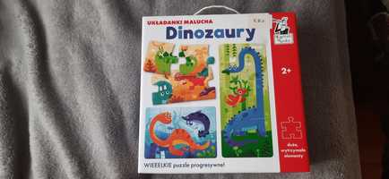 Duże puzzle progresywne dinozaury