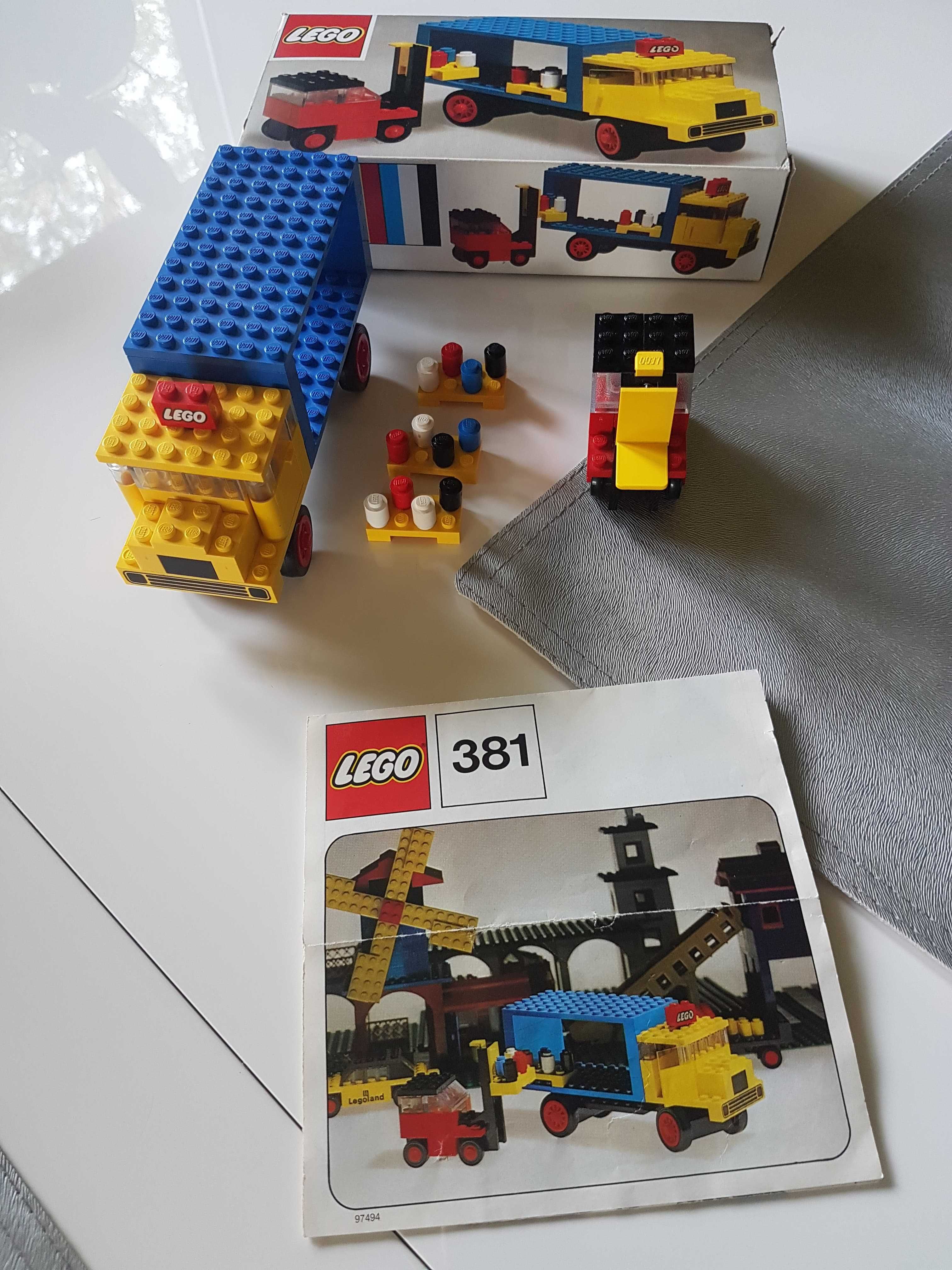 lego 381-1 legoland Ciężarówka i wózek widłowy unikat 1973 rok