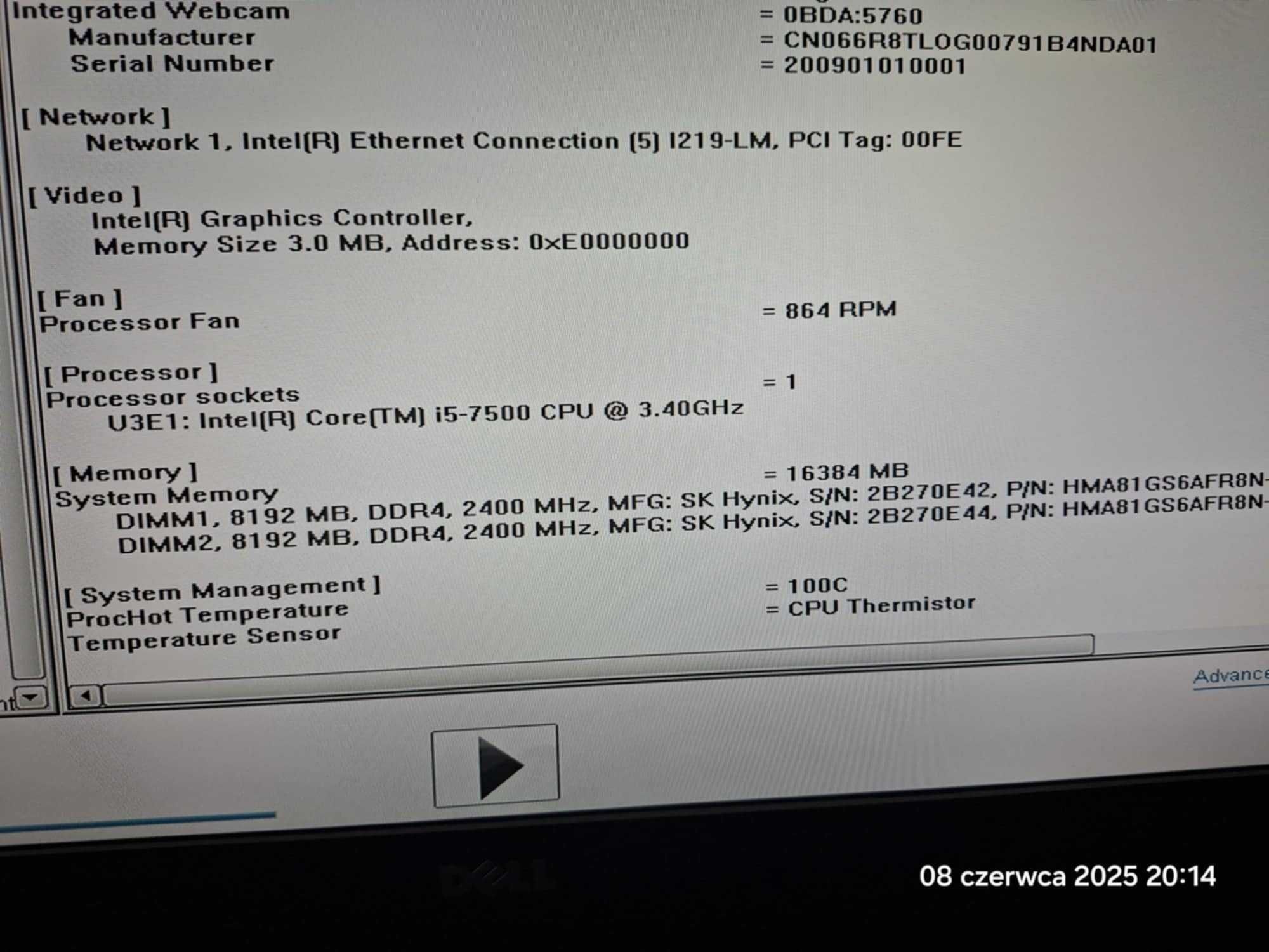 Dell All In One Optiplex 7450