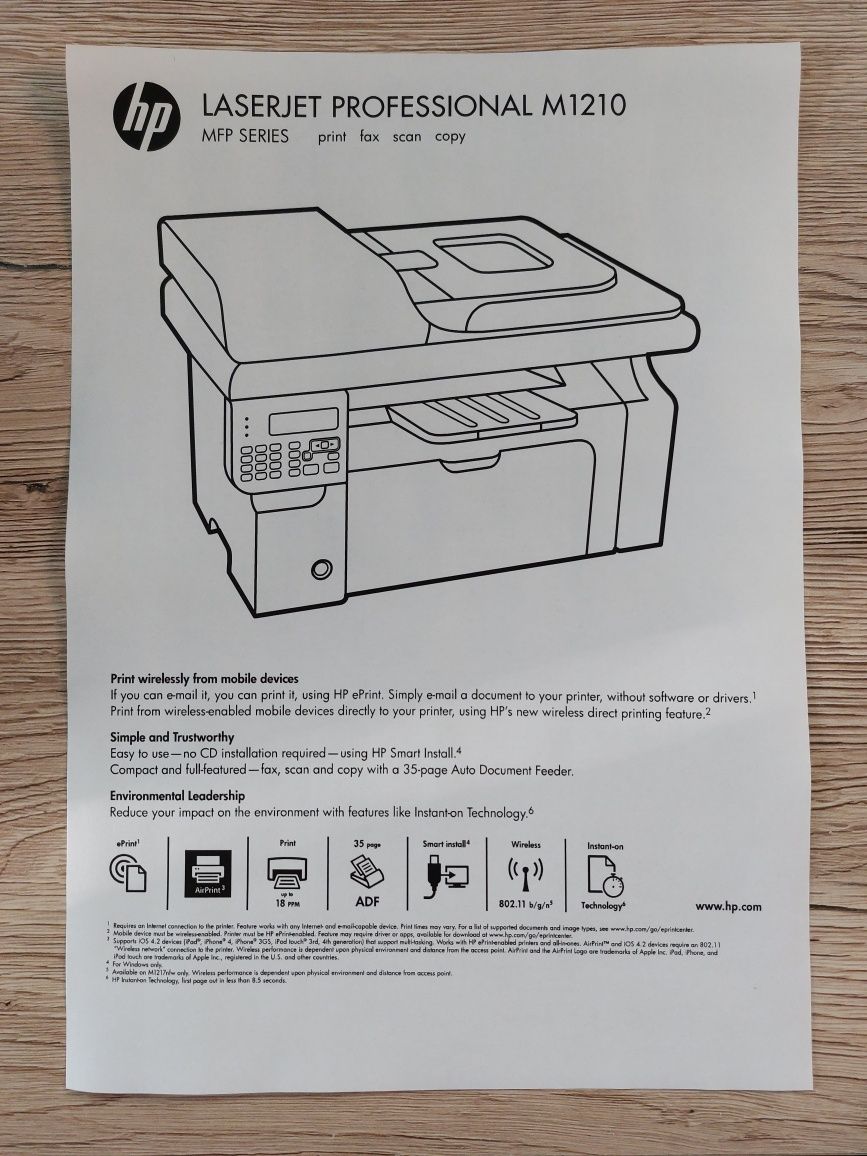 Urządzenie HP LaserJet Pro M1217nfw - Wifi / Skan / Ksero / Druk