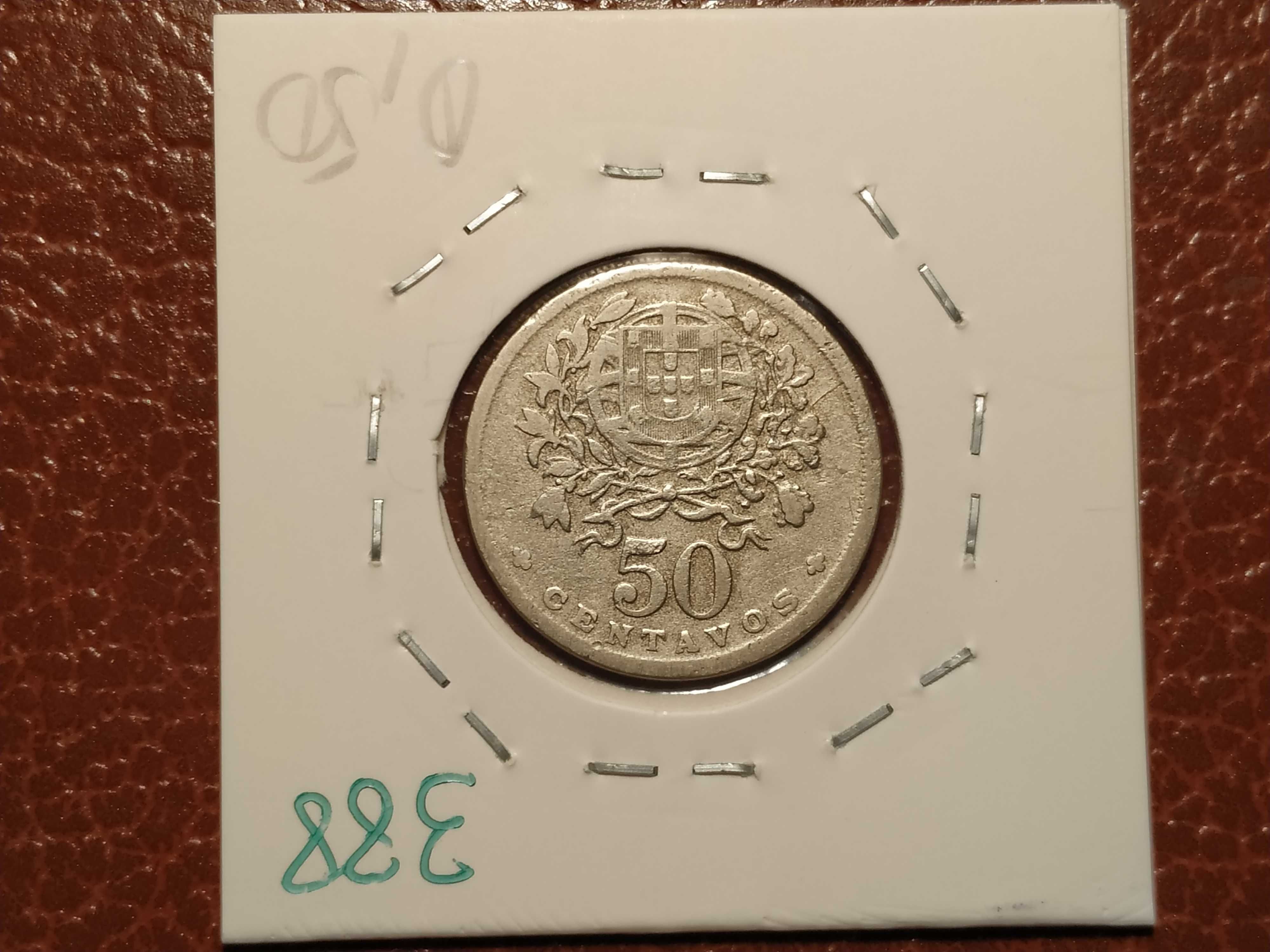 388 Portugal - moeda de 50 centavos de 1947 em alpaca