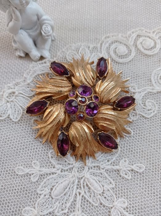 Винтажная  брошь маркирована