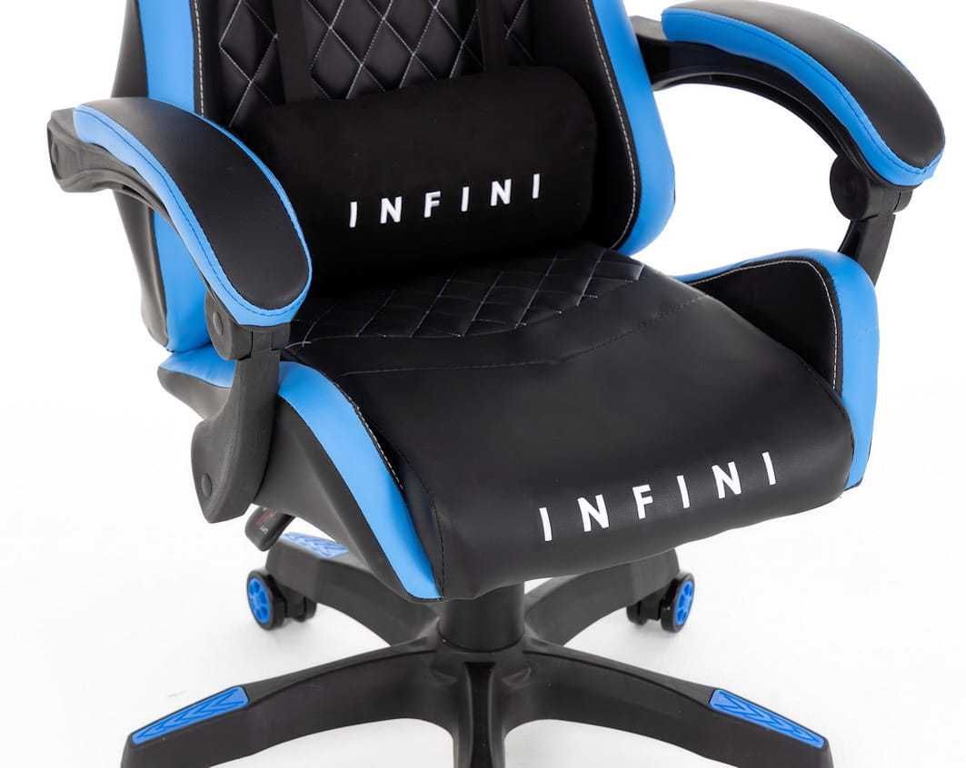 Komfortowy Fotel dla Graczy Infini Five Black/Blue z Podłokietnikami