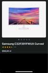 Samsung monitor 32 cale
