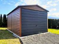 Drewnopodobny garaż blaszany schowek ogrodowy 3x5m garaz na wymiar