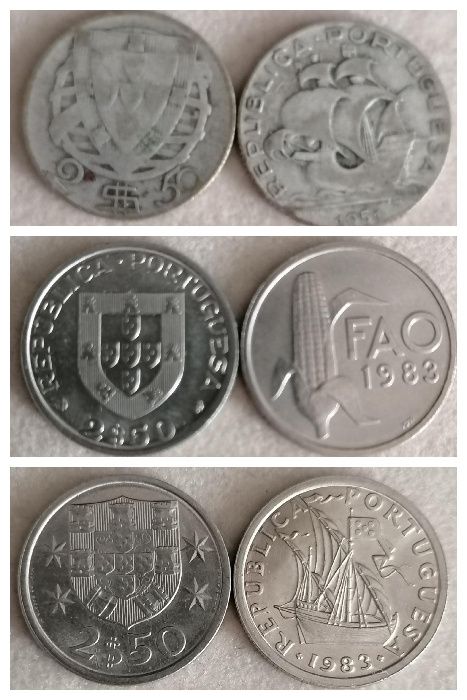 Moedas Portugal 1$00 a 100$00