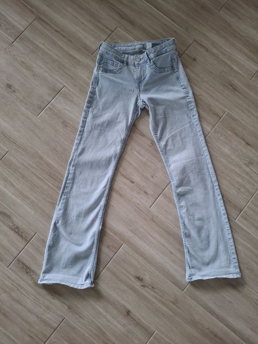 Spodnie jeans damskie biodrówki 36 dzwony