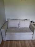 Sofa 2-osobowa szara Bunio Black Red White