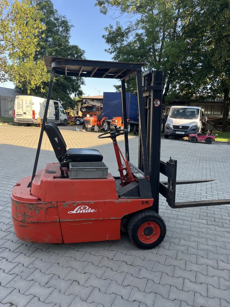 Wozek widlowy elektryczny elektryk linde e15 h 3m 1,5t