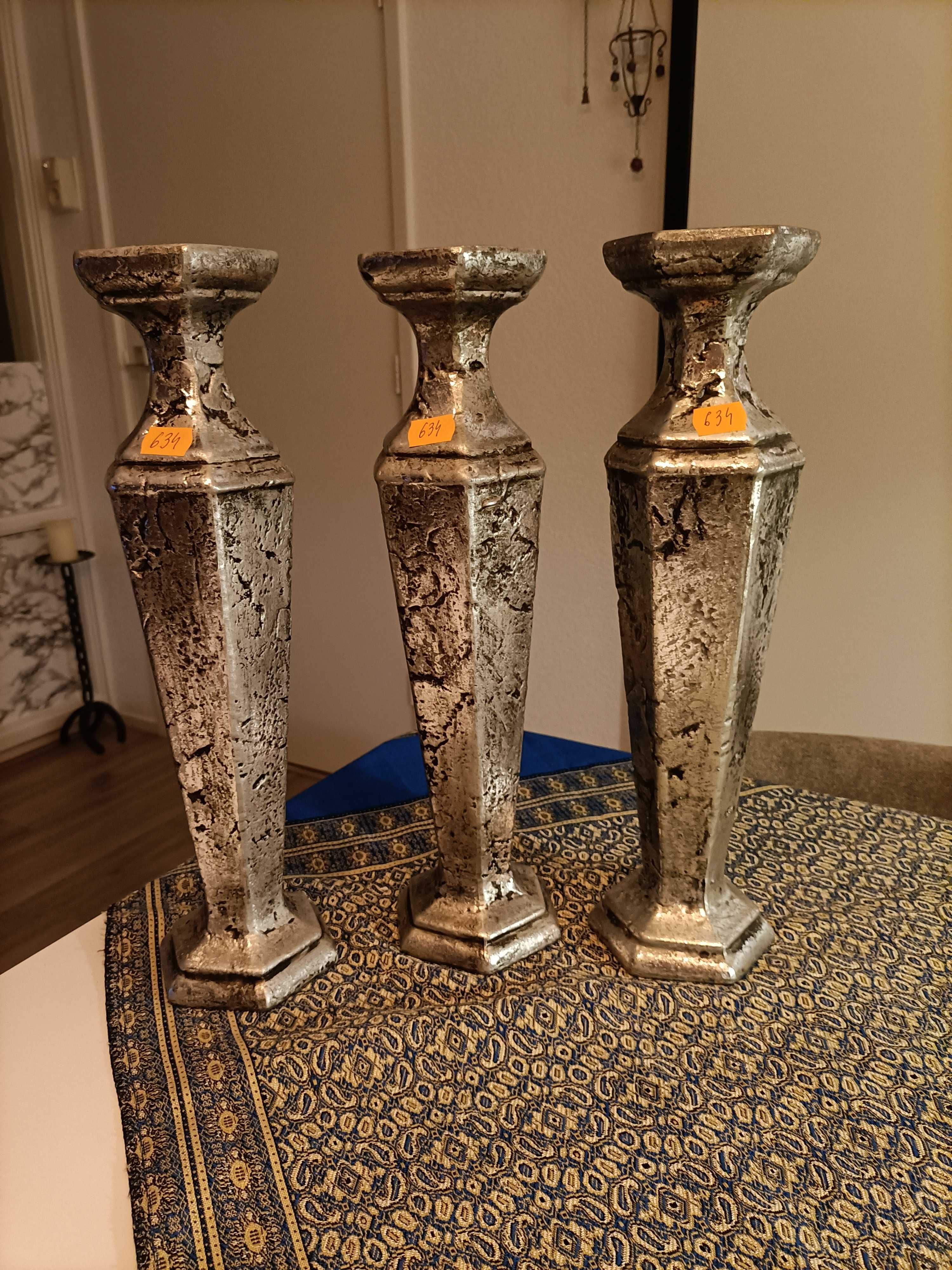 Świecznik porcelanowy, malowany