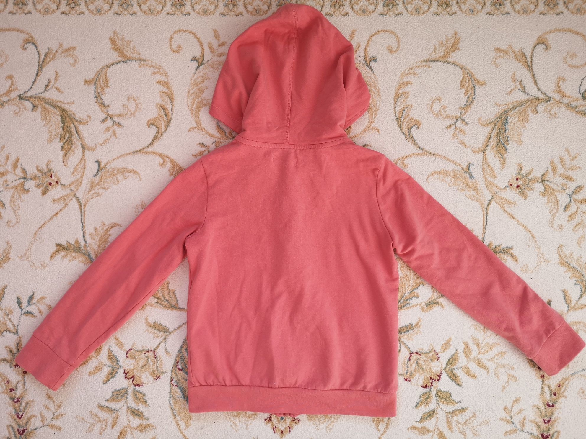 Dziecięca bluza rozpinana, z kapturem: 5.10.15 rozm.122 brzoskwiniowa